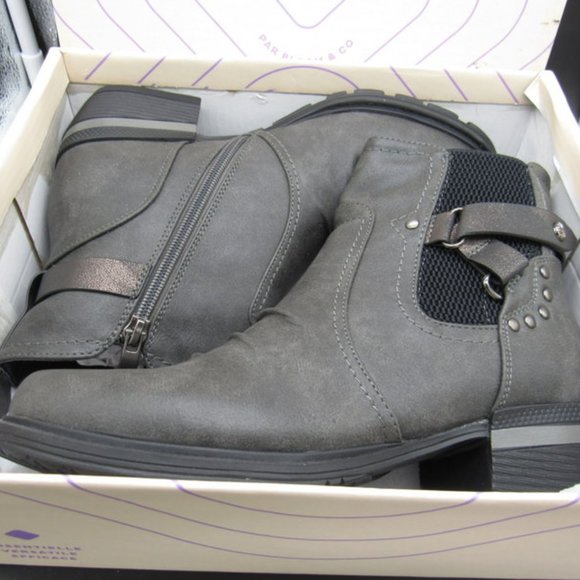 WOMEN'S SPRING ANKLE BOOT by EVE Par Bloom & Co..  7.5.  Grey. NIB - Picture 5 of 10